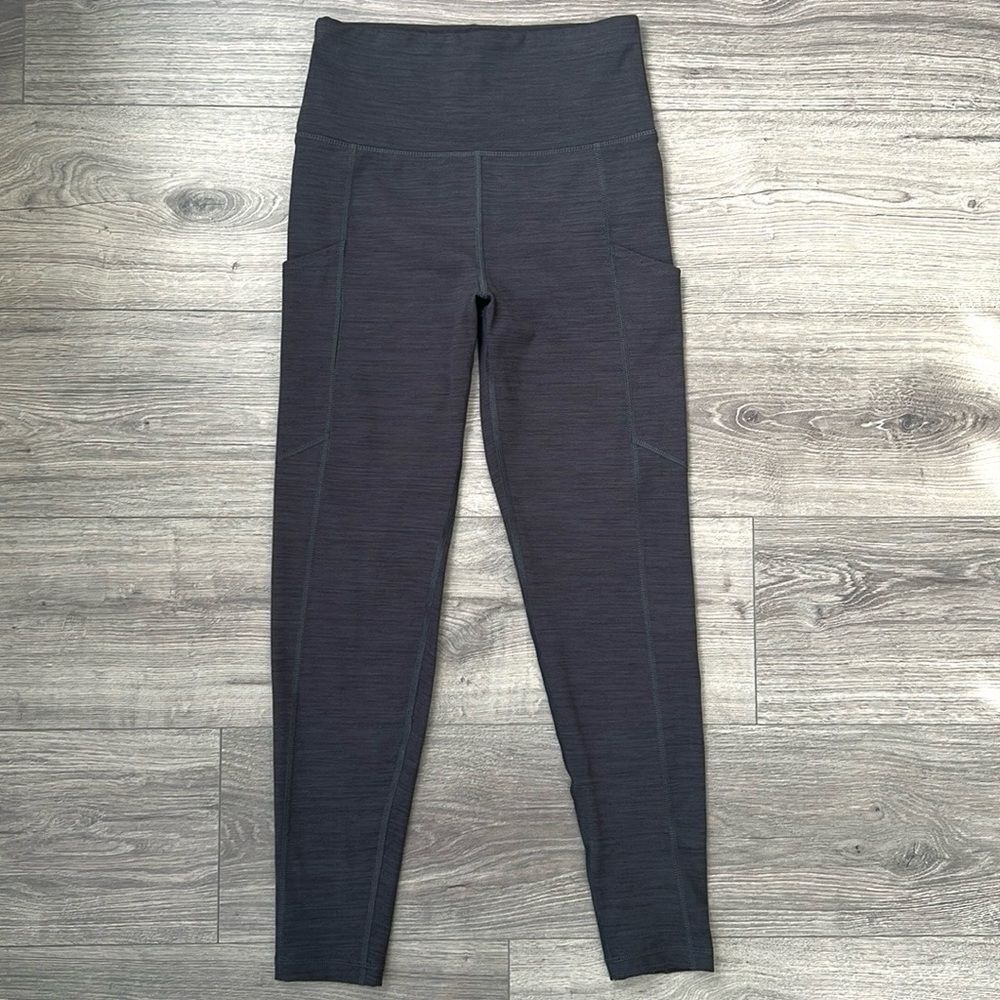 American Eagle The Everything Pocket Legging Small Hi-Rise Dark Heather Gray